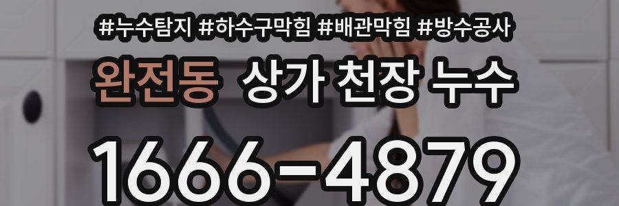 완전동 상가 천장 누수