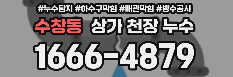 수창동 상가 천장 누수