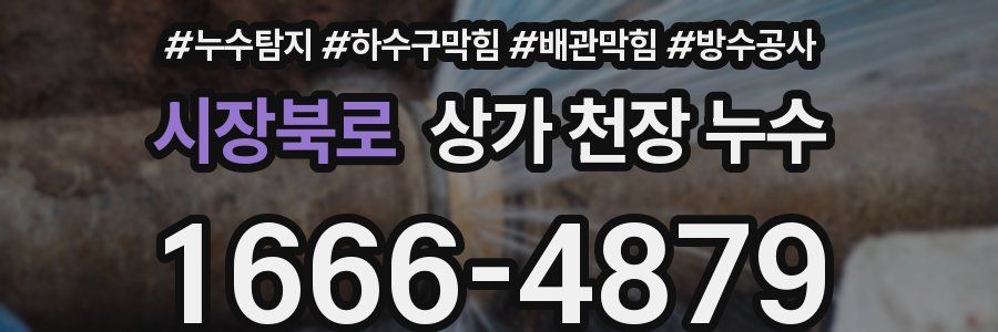 시장북로 상가 천장 누수
