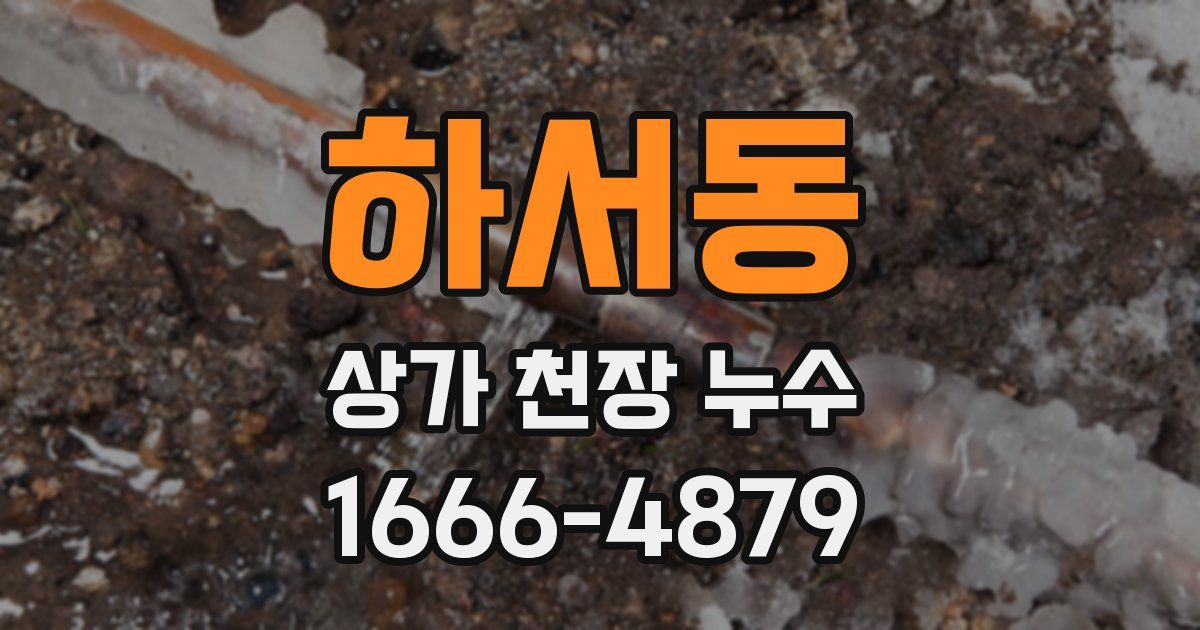 하서동 상가 천장 누수