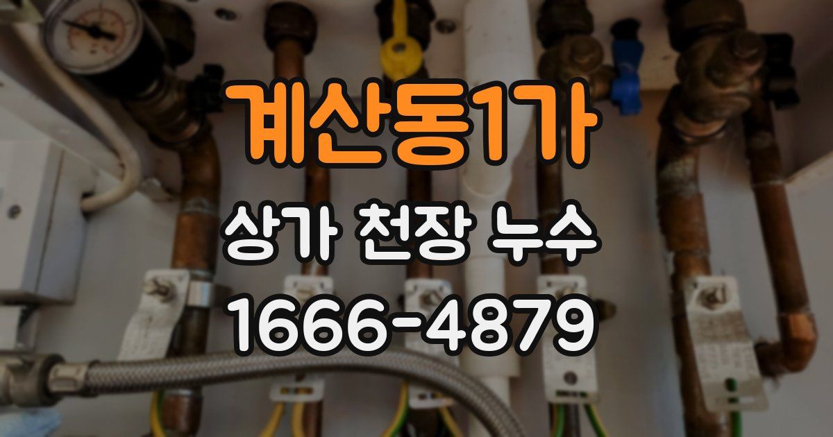 계산동1가 상가 천장 누수
