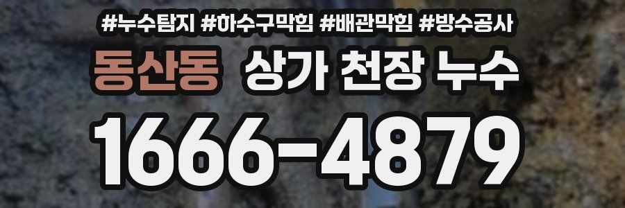 동산동 상가 천장 누수