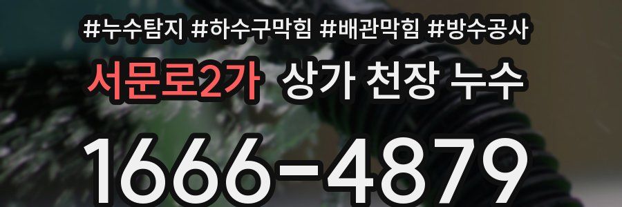 서문로2가 상가 천장 누수