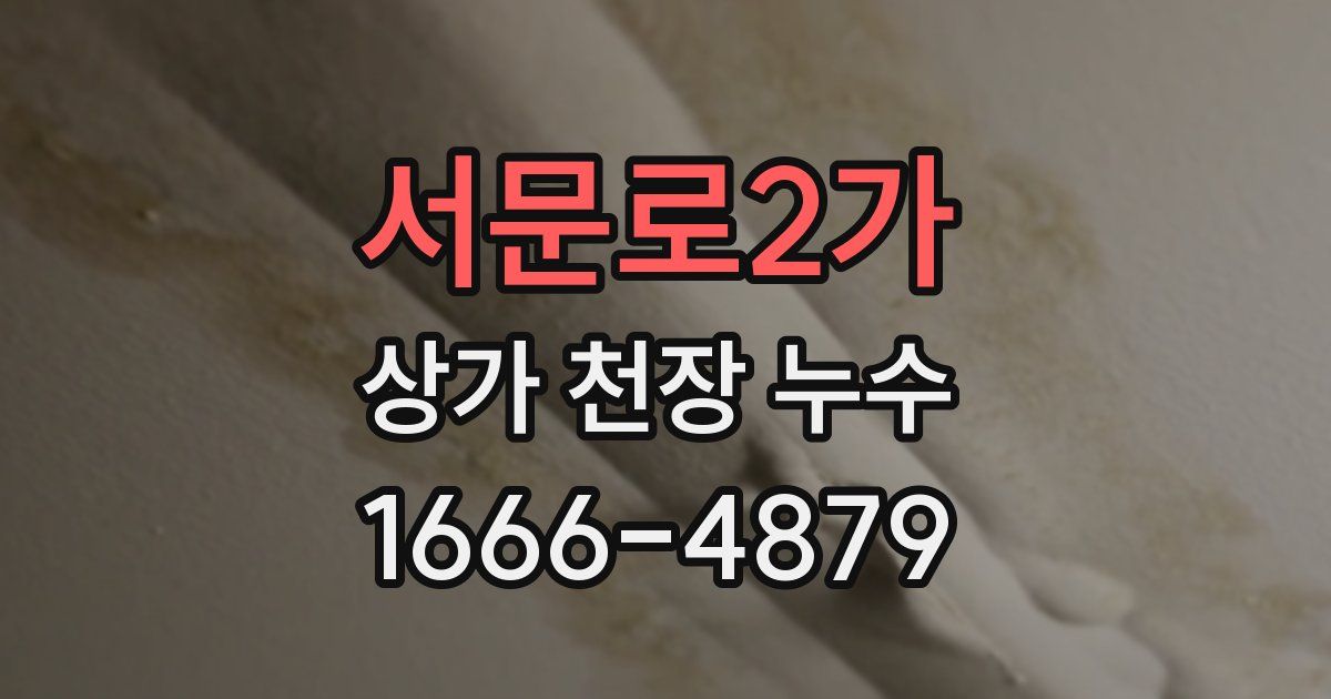 서문로2가 상가 천장 누수