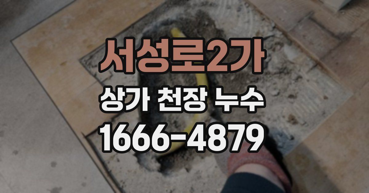 서성로2가 상가 천장 누수