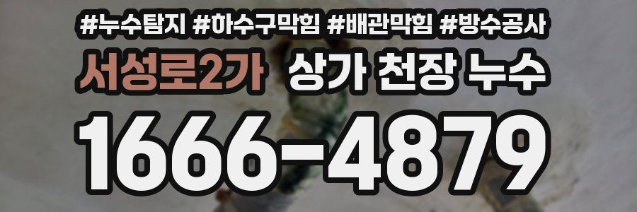 서성로2가 상가 천장 누수