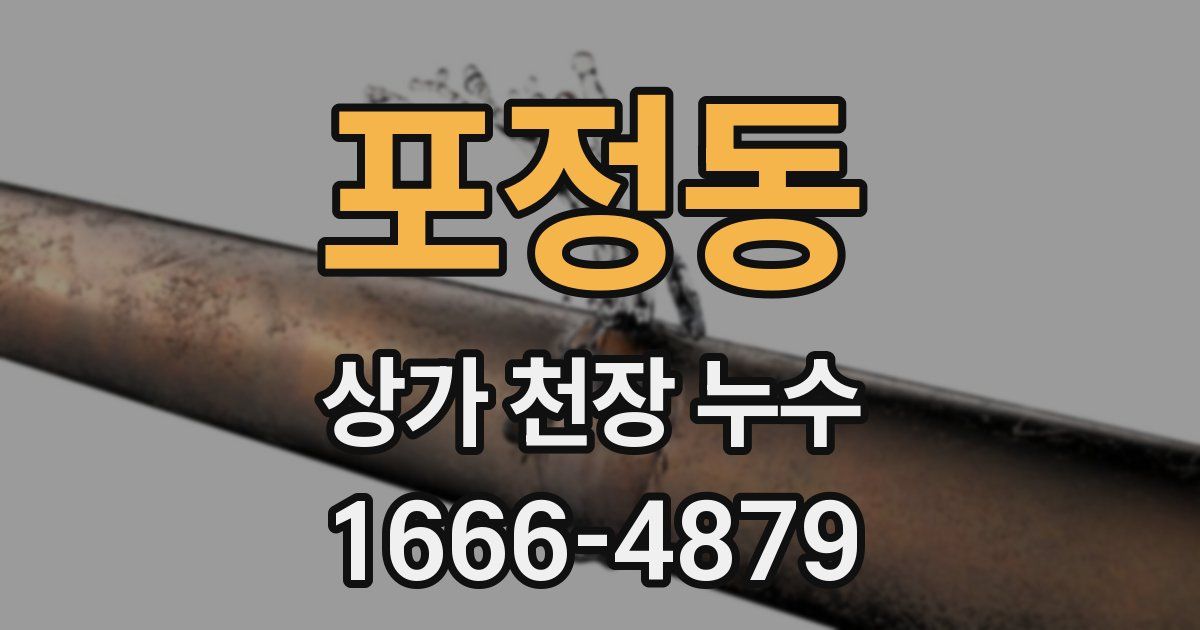 포정동 상가 천장 누수