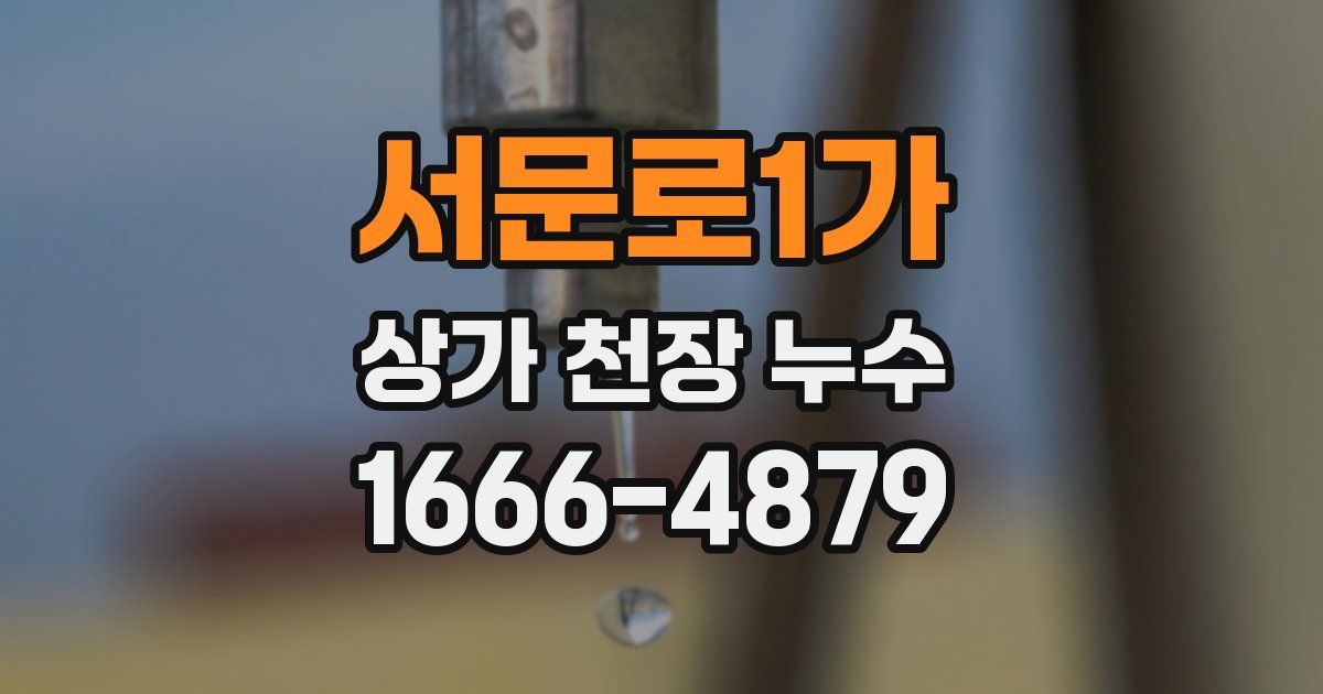 서문로1가 상가 천장 누수