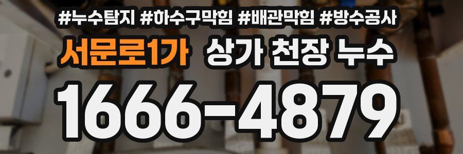 서문로1가 상가 천장 누수
