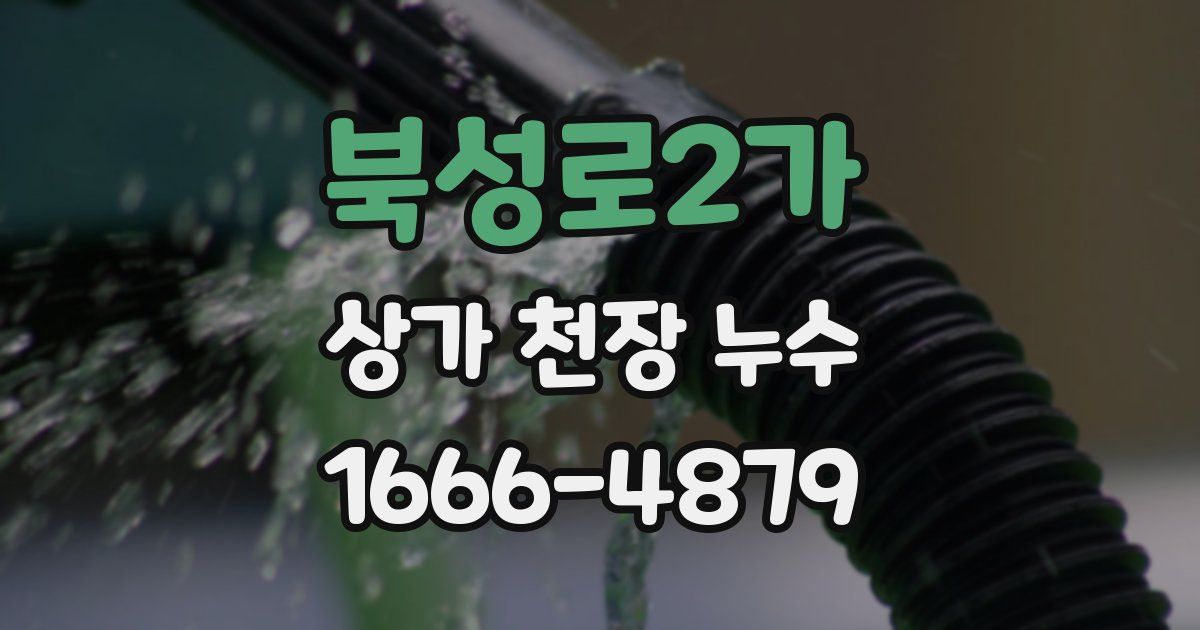 북성로2가 상가 천장 누수