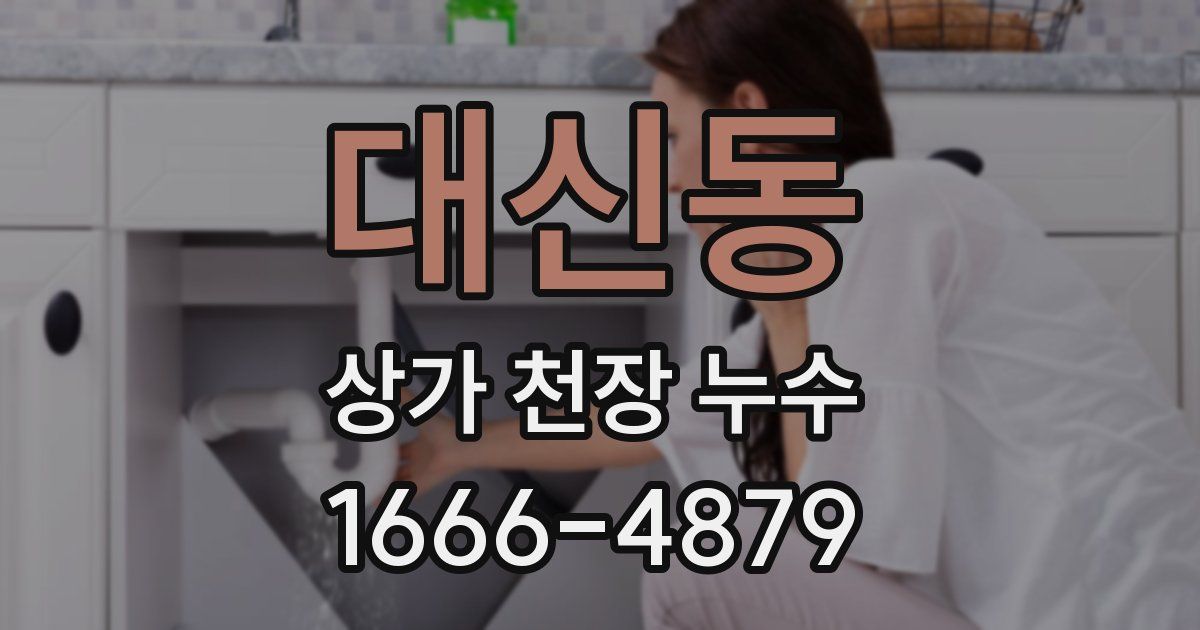 대신동 상가 천장 누수