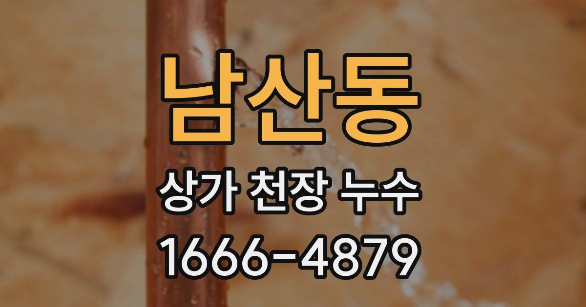 남산동 상가 천장 누수