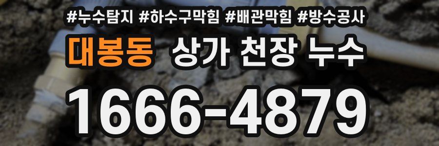 대봉동 상가 천장 누수