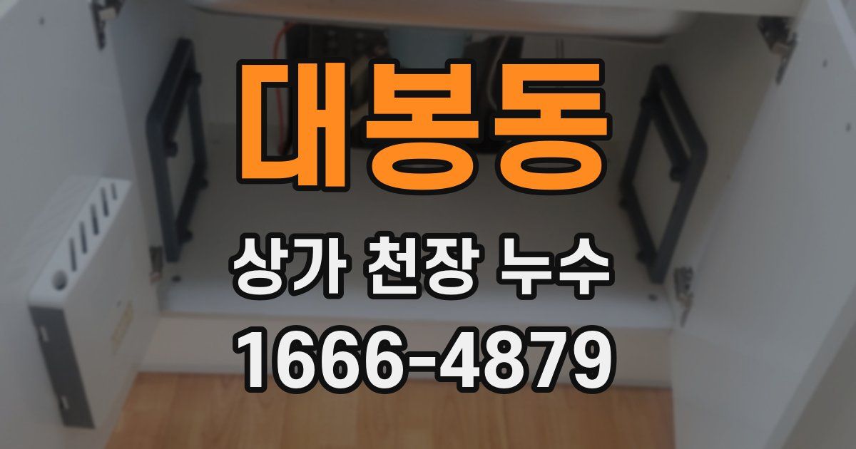 대봉동 상가 천장 누수