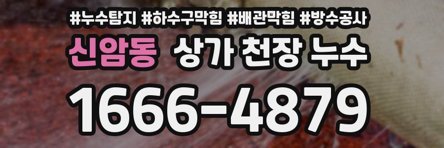 신암동 상가 천장 누수