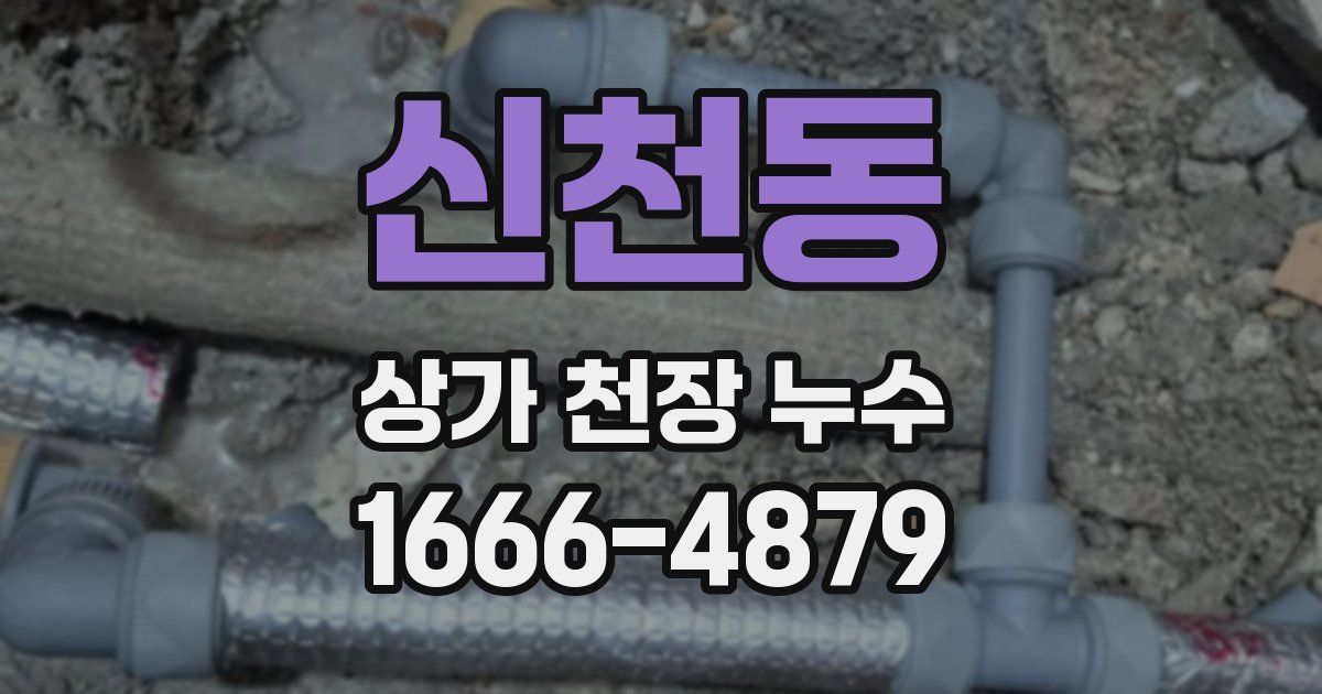 신천동 상가 천장 누수