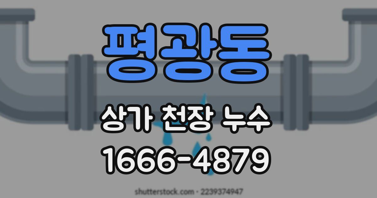 평광동 상가 천장 누수