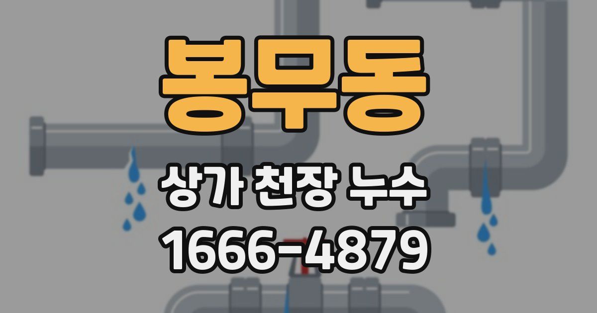 봉무동 상가 천장 누수