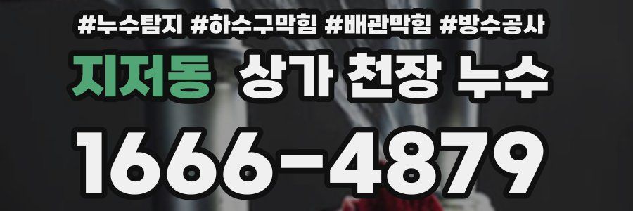 지저동 상가 천장 누수