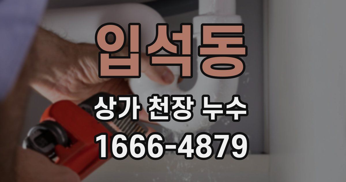 입석동 상가 천장 누수