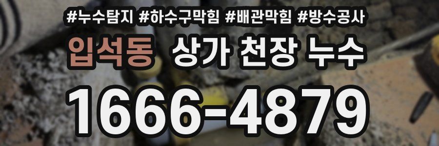 입석동 상가 천장 누수