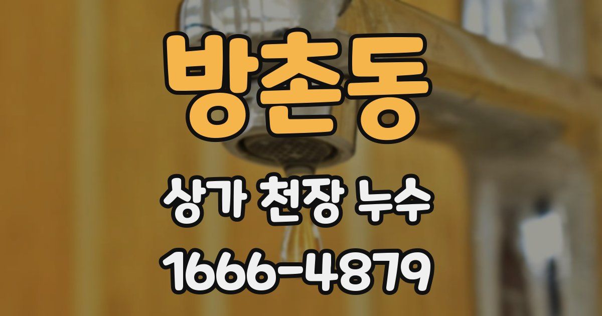 방촌동 상가 천장 누수