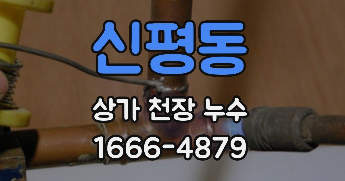 신평동 상가 천장 누수