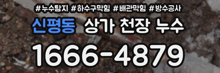 신평동 상가 천장 누수