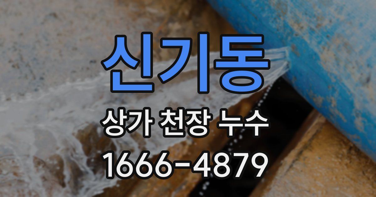 신기동 상가 천장 누수