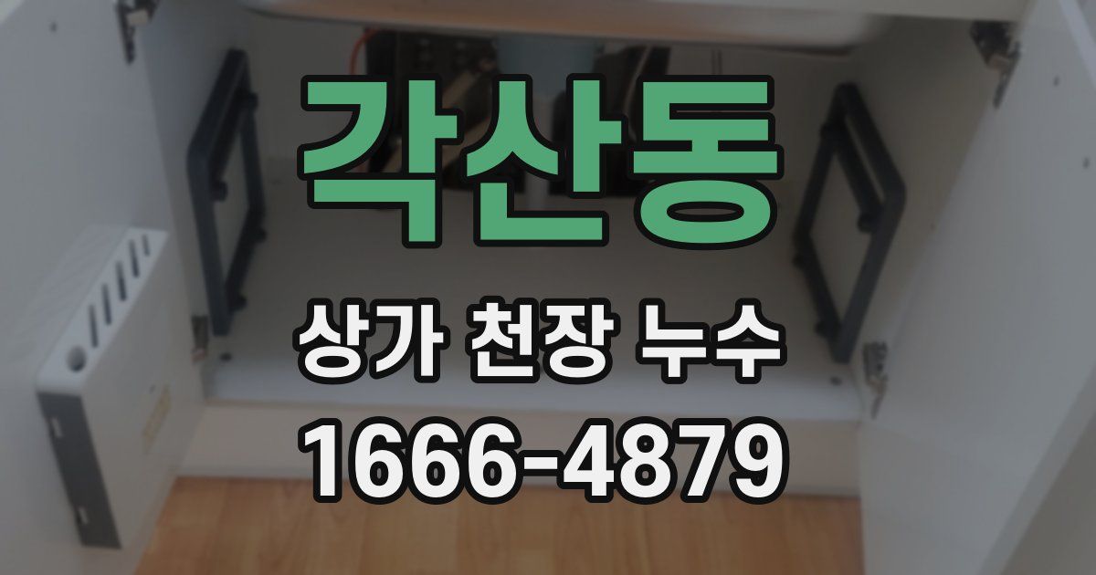 각산동 상가 천장 누수