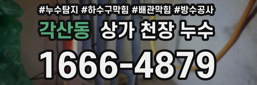 각산동 상가 천장 누수