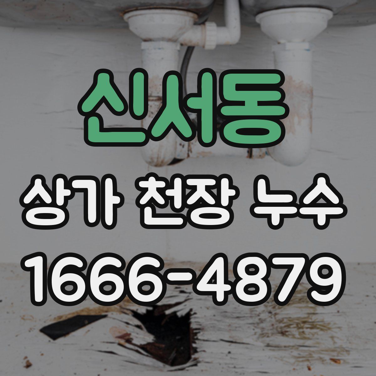 신서동 상가 천장 누수