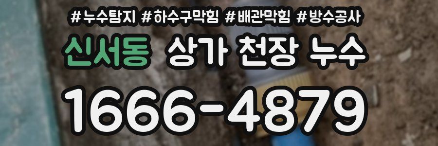 신서동 상가 천장 누수