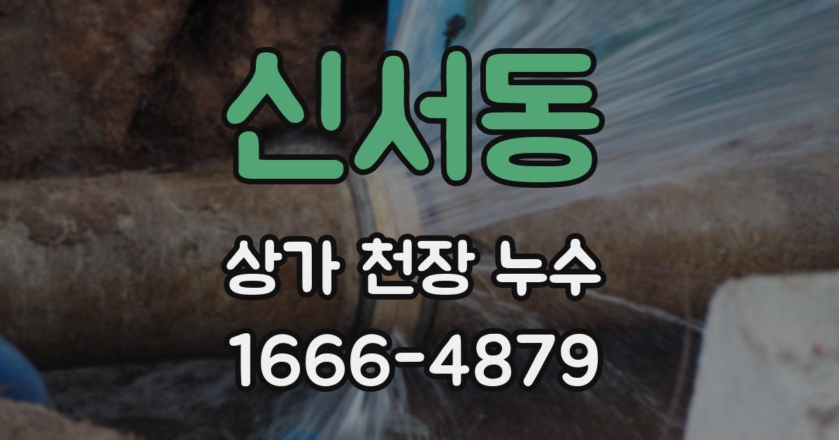 신서동 상가 천장 누수