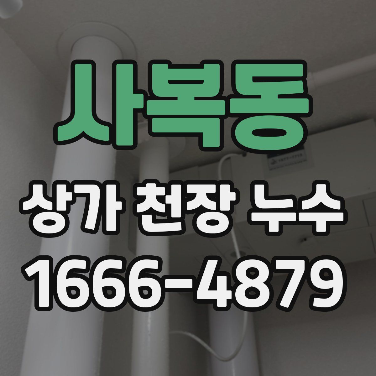 사복동 상가 천장 누수