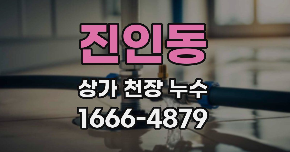 진인동 상가 천장 누수