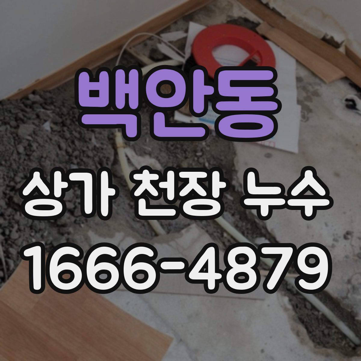 백안동 상가 천장 누수