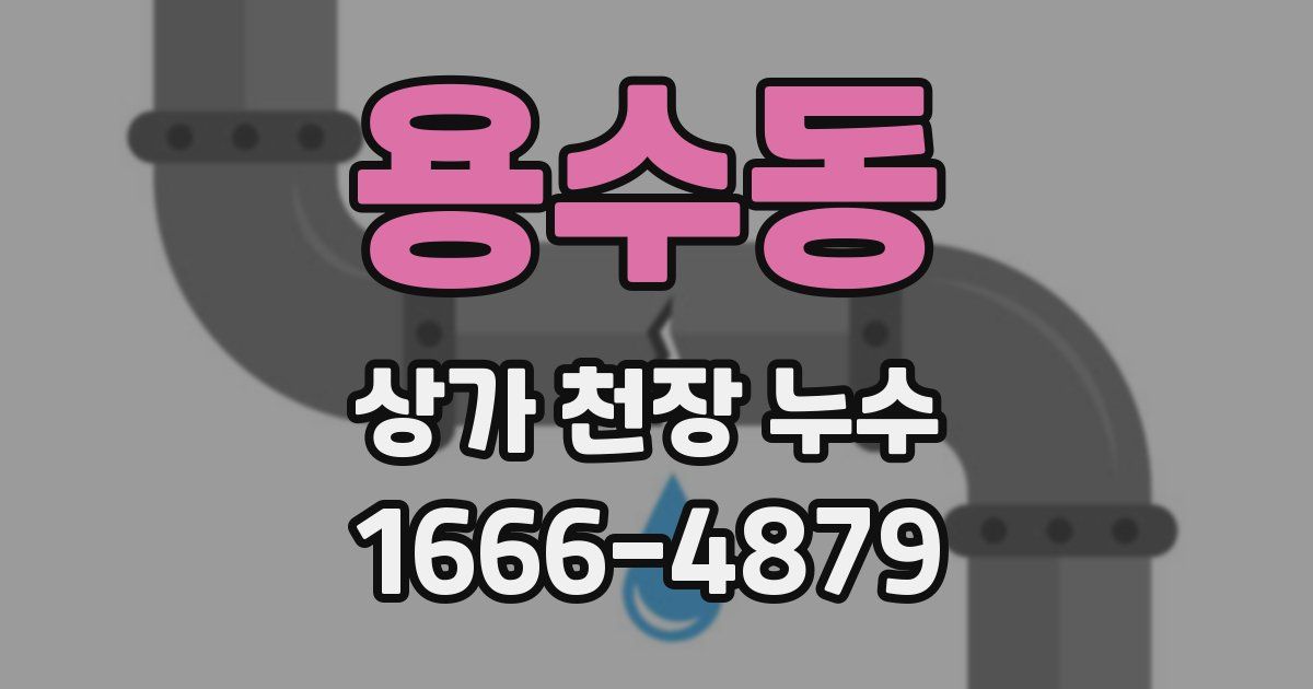 용수동 상가 천장 누수