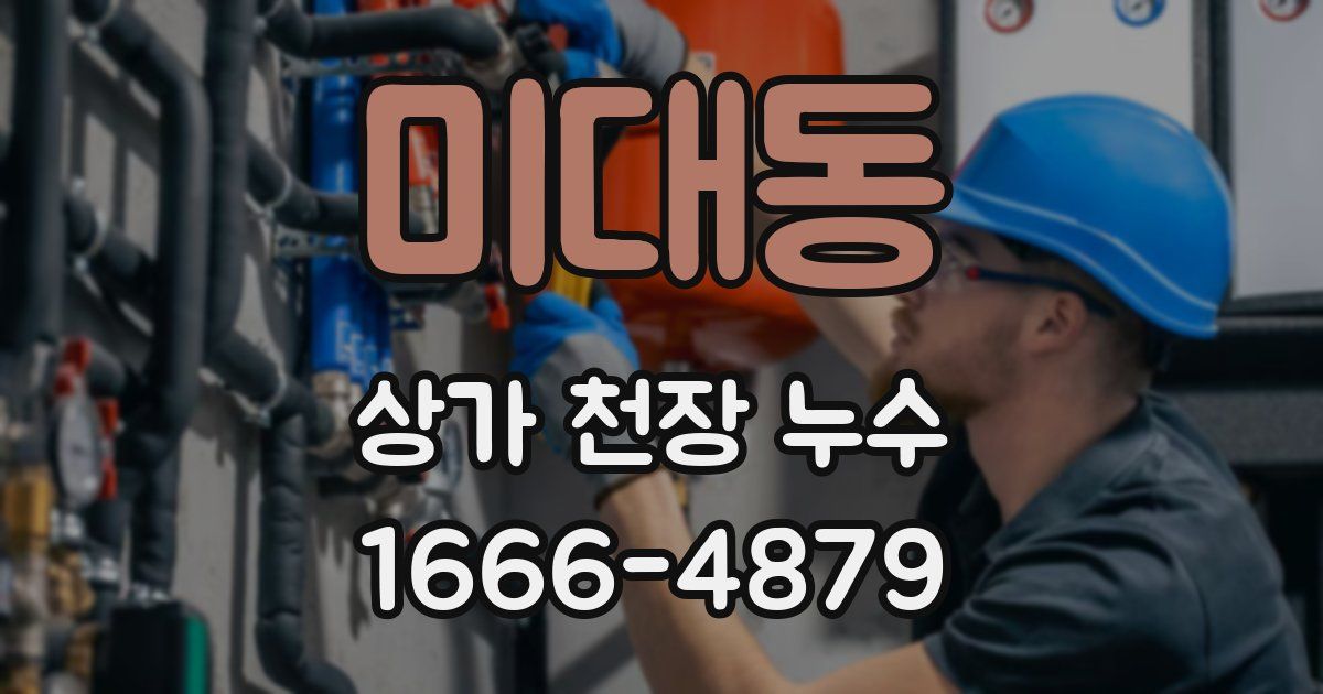 미대동 상가 천장 누수