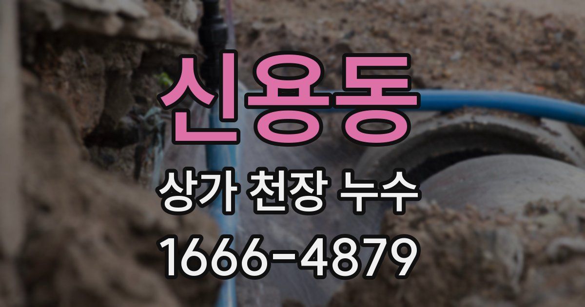 신용동 상가 천장 누수