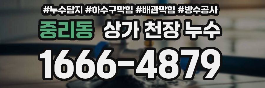 중리동 상가 천장 누수