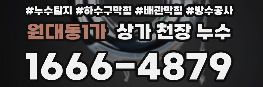 원대동1가 상가 천장 누수