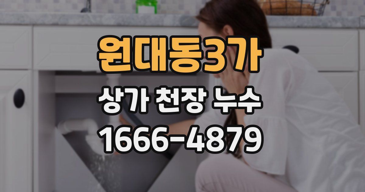 원대동3가 상가 천장 누수