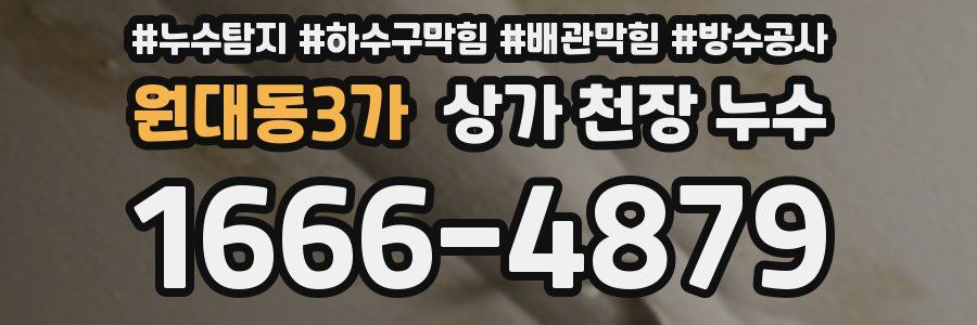 원대동3가 상가 천장 누수
