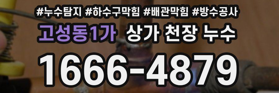 고성동1가 상가 천장 누수