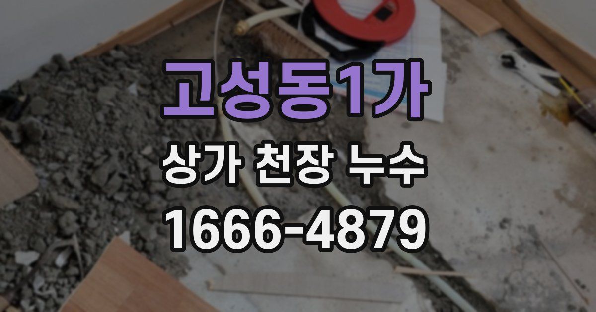 고성동1가 상가 천장 누수