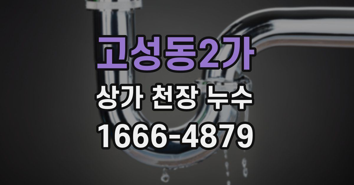 고성동2가 상가 천장 누수