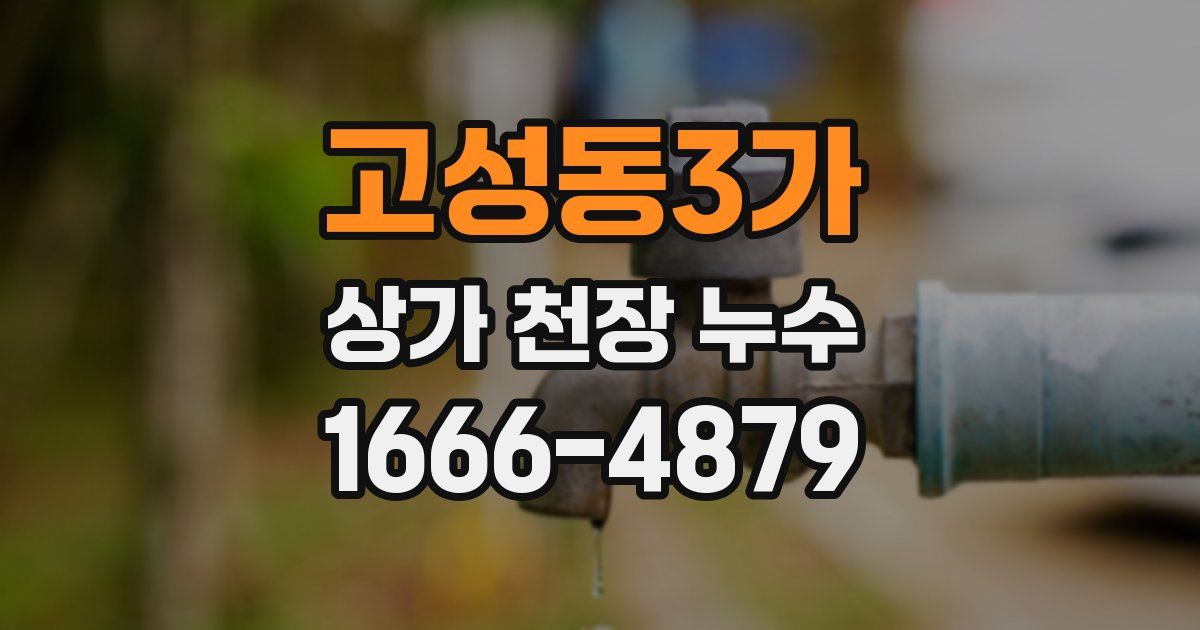고성동3가 상가 천장 누수