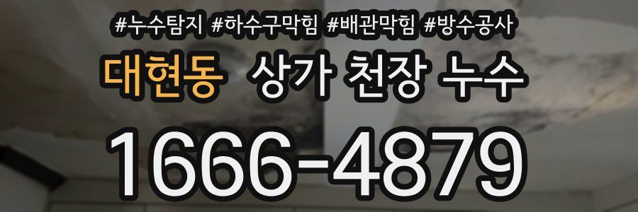 대현동 상가 천장 누수