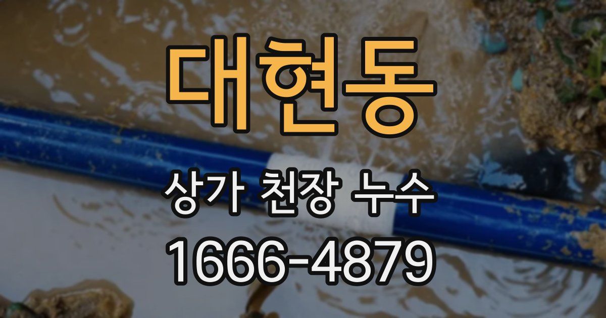 대현동 상가 천장 누수
